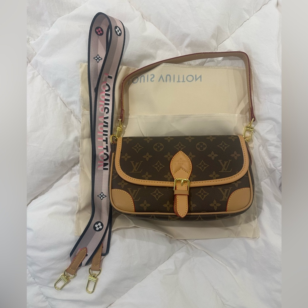 Louis Vuitton Diane Brown and Tan Monogram Shoulder Bag